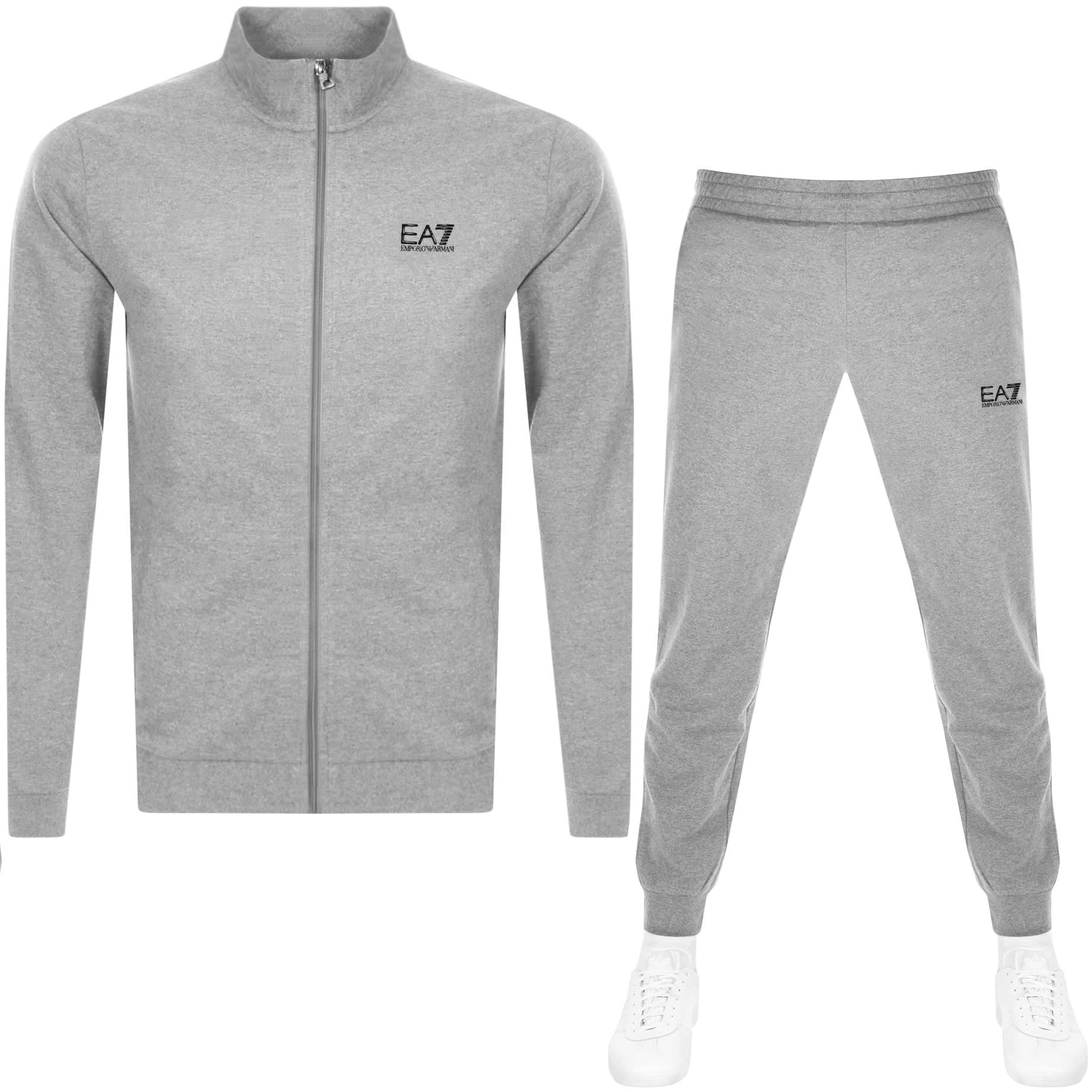 Grey emporio armani tracksuit new arrivals